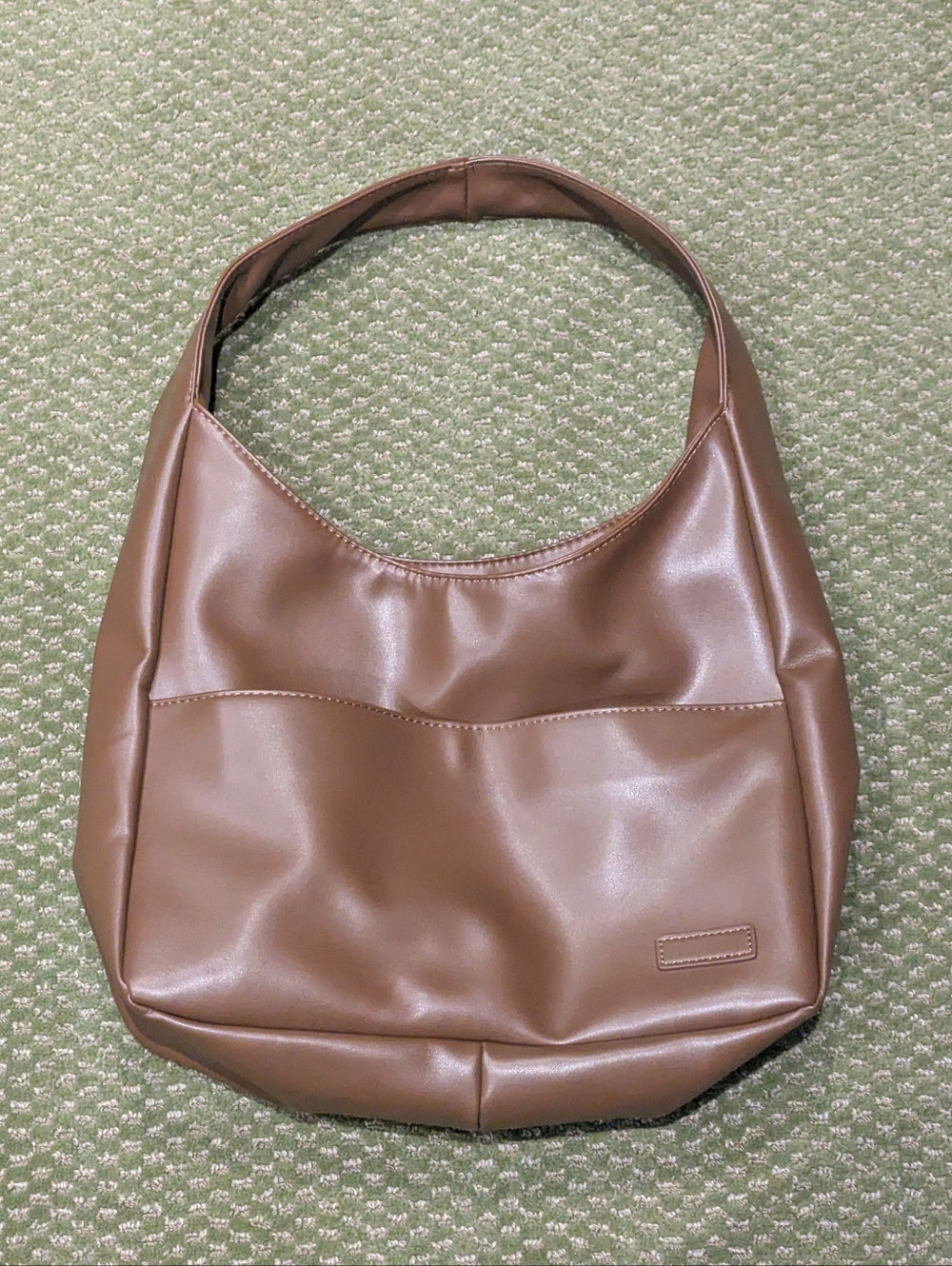 Classic Brown Women's Shoulder Bag - Minimal Hobo Tote